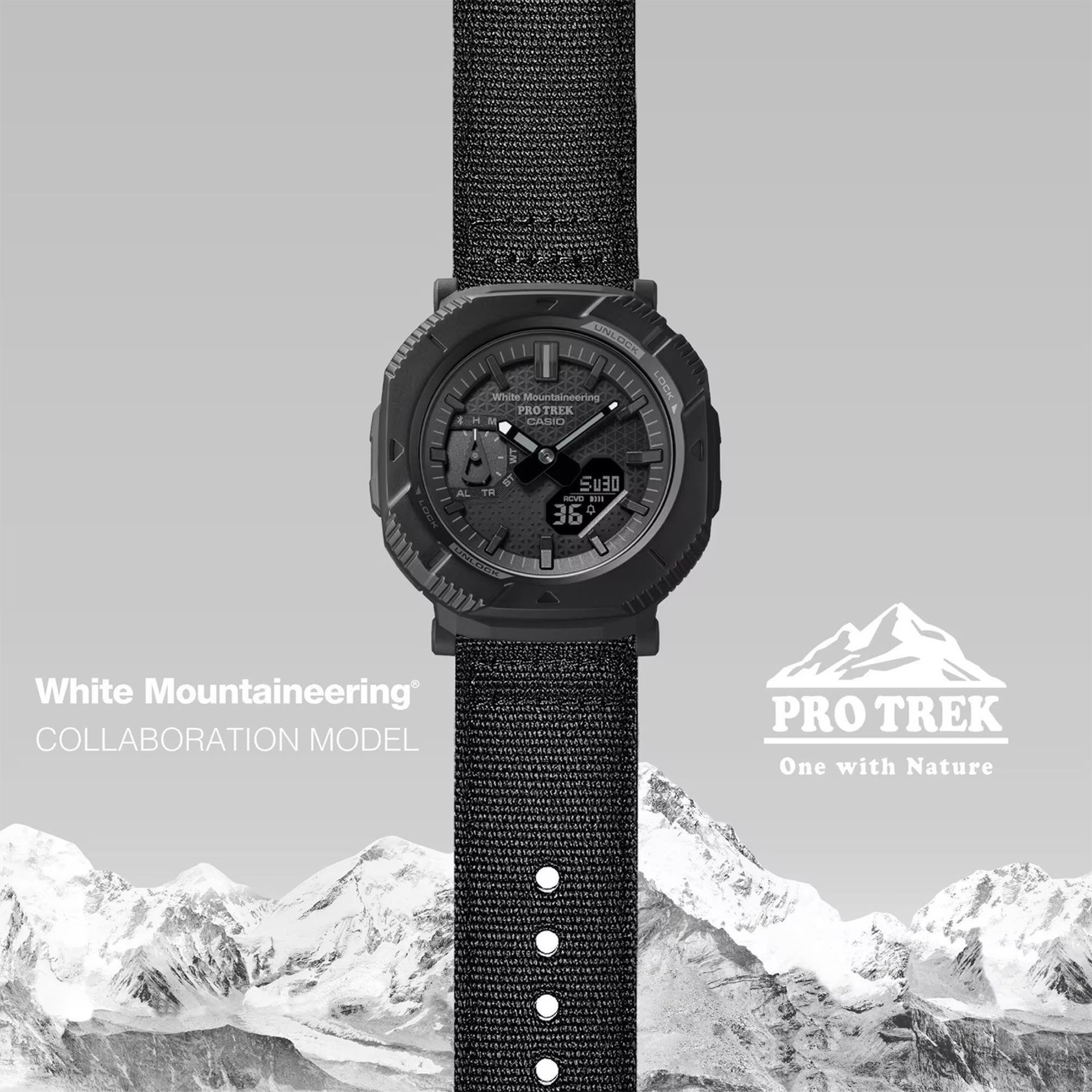 نمای جلو و نمایشگر ساعت کاسیو Pro Trek PRJ-B001WM-1